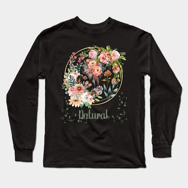 Floral Pattern, Nature Design Long Sleeve T-Shirt by MagicTrick